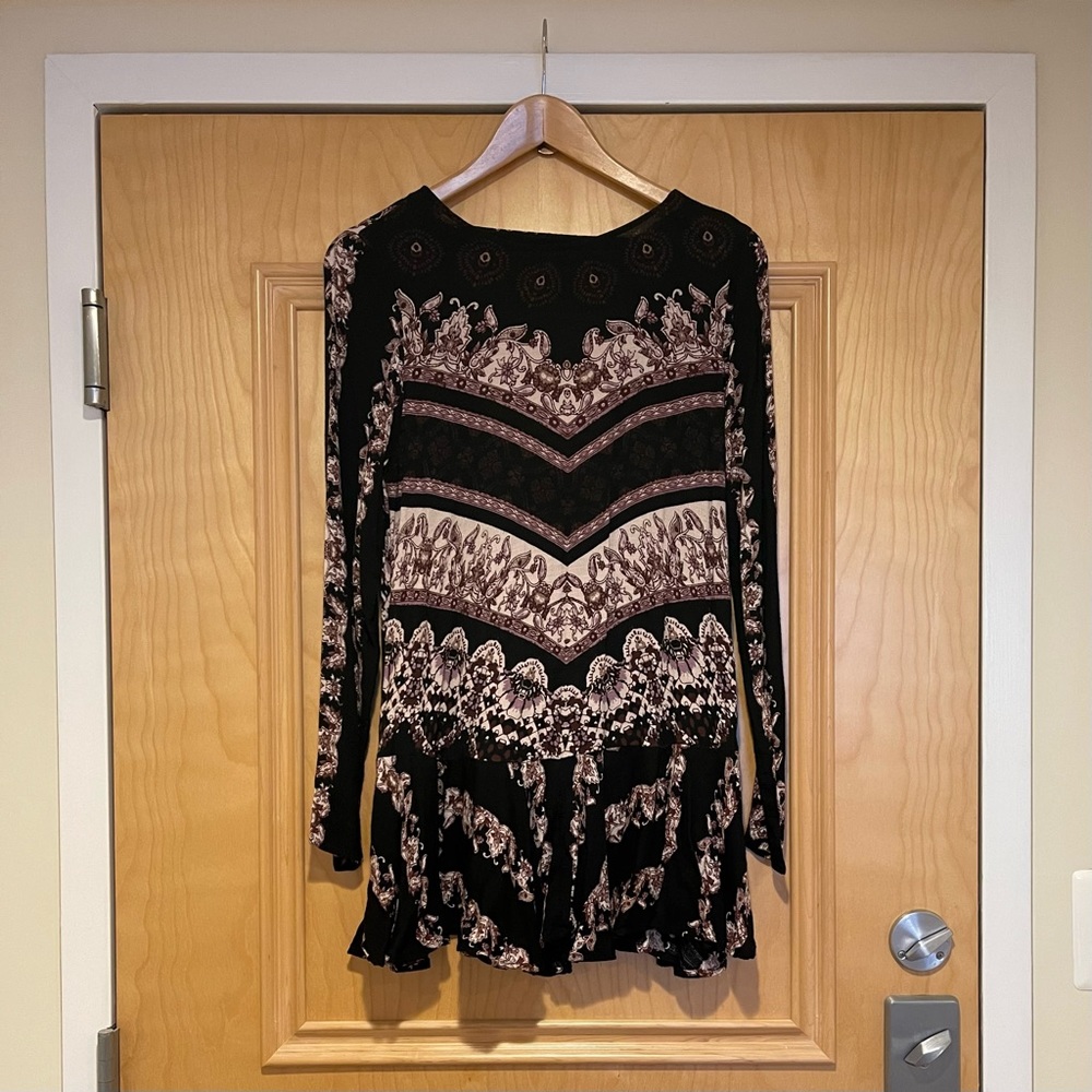 Free People Smooth Talker Tunic Top - Black
